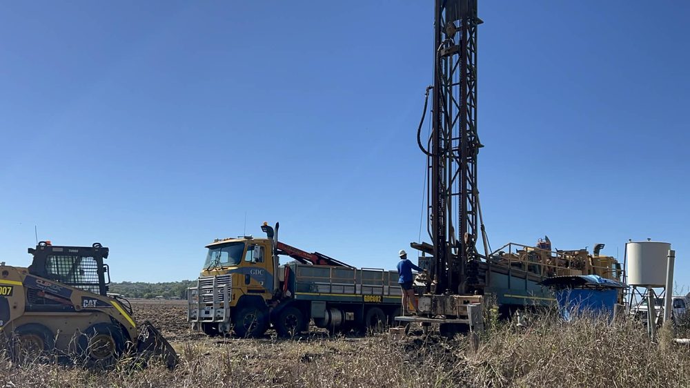 Grundy drill rig on site