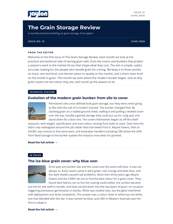 The Grain Storage Review newsletter